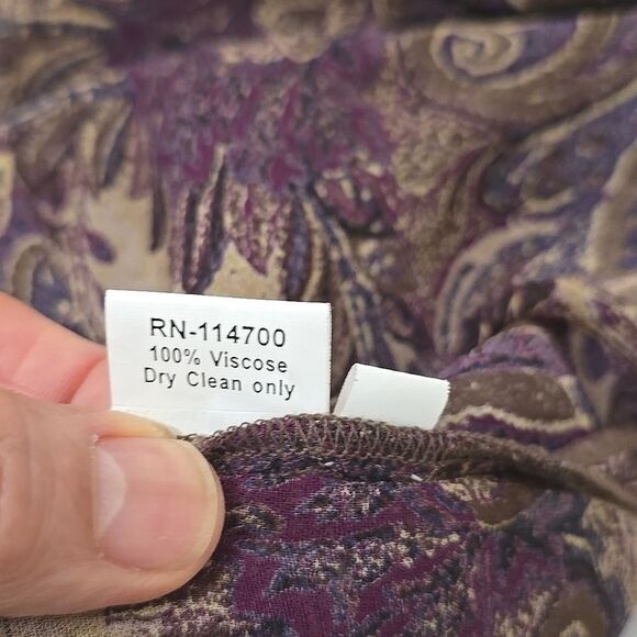 CHAN LUU sheer  Purple Patterned Dress S - Picture 10 of 11